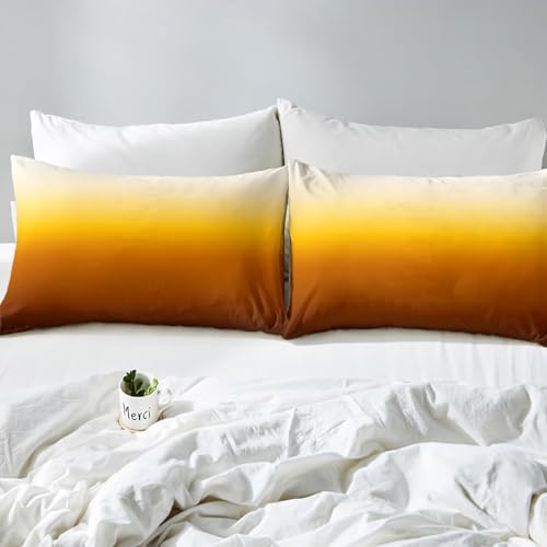 Image of Premium 7D Printed King Size Bedsheet Set with Pillow Covers Soft Cotton Blend Double Bedsheet for Home (Pillow Covers :18x28 inches Bedsheet :90x100 Yellow,Black)