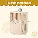 Tangkula 2-Tier Luxury Wood Cat House, Wooden Kitten Cage Condo with 2 Washable Plush Cushions, 2 Access Holes, Indoor Pet Playpen Cat Catio End Side Table Nightstand, Ventilated Cat Bed Furniture