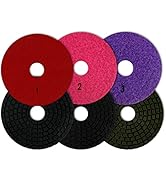 3Set 4" 3Step Diamond Polishing Pads - Sanding Tile Stone Marble Concrete Ceramics Glass Wet Flex...