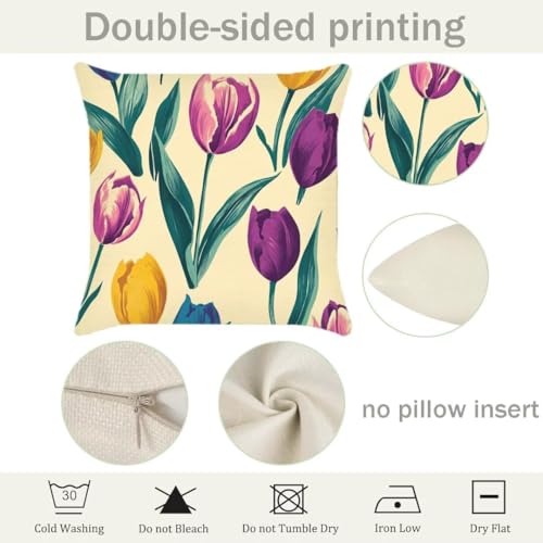 Housse de coussin 45x45cm imperméable avec fermeture éclair invisible - 5