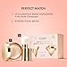 ICONIC LONDON Perfect Match Gift Set | Includes Powder Travel Brush and Lit & Luminous Baked Highlighter