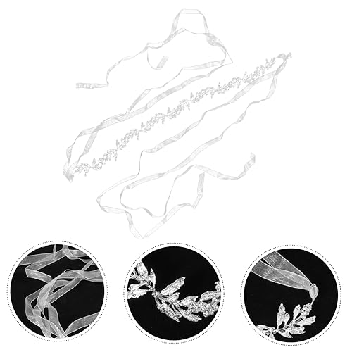 Bridal Belt with Leaf Design and Crystal Embellishments Elegant Wedding Dress Waist Chain for Bride and Bridesmaids for Formal Occasions and Memorable Photos Silver3