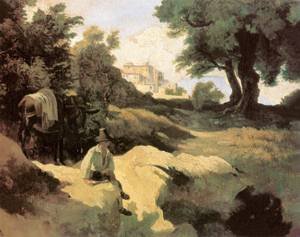 Peinture à l'huile de Mihaly Kovacs toile d'art paysage 1843