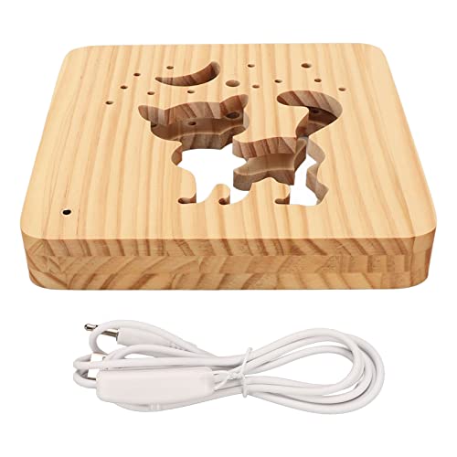 Veilleuse en bois en forme de chat creux, le cadeau parfait pour une chambre
