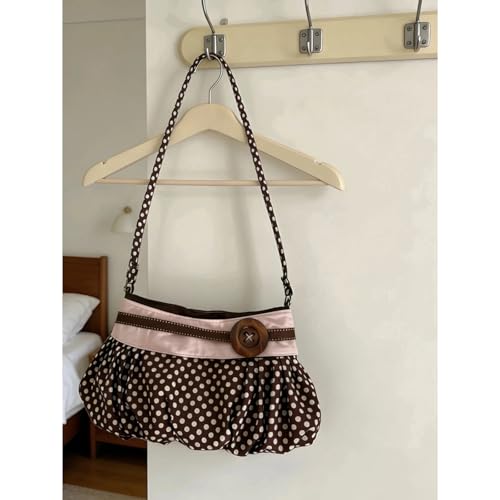 Bolso Tote con Lunares para Mujer Brown Polka Dot miniatura 6