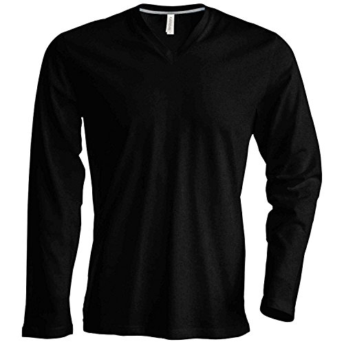 T-Shirt Col V Manches Longues Kariban Anti-Déformation pour un Look Soigné