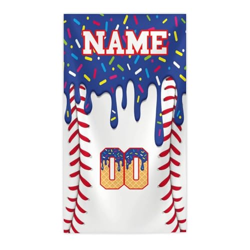 GiftRomance Beach Towel Custom Baseball Drip Bath Towels for Boys Girls Gift for Baseball Lovers Softness Sand Free Microfiber Towels for Beach Pool Swim