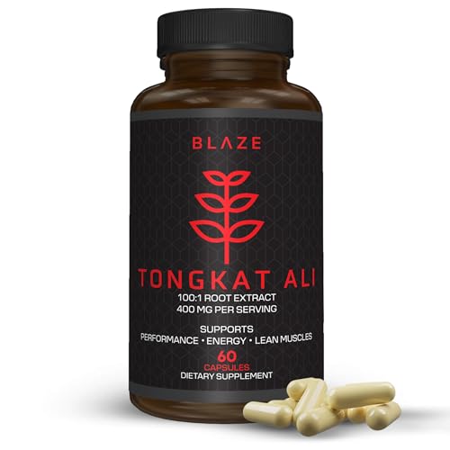 Pure Tongkat Ali 400 mg 100:1 Root Extract | Natural Testosterone Booster for Men | Weight Loss, Lean Muscle Growth & Drive | Eurycoma Longifolia Longjack Tongkat Ali for Men & Women (60 Servings)