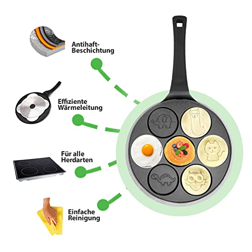 Pancake-Pfanne Amalindo 26cm mit 7 Tiermotiven