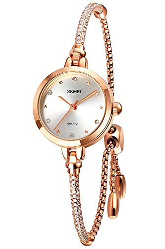 Tonnier Relógio feminino analógico de quartzo com mosaico e pulseira de diamantes relógio de pulso f