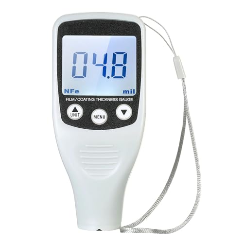 Medidor de Espesor de Pintura Medidor Digital de Espesor de Recubrimiento con pantalla LCD, rango de medición 0-1999 um, almacenamiento de 20 datos, apagado automático, para industria metalúrgica miniatura 1