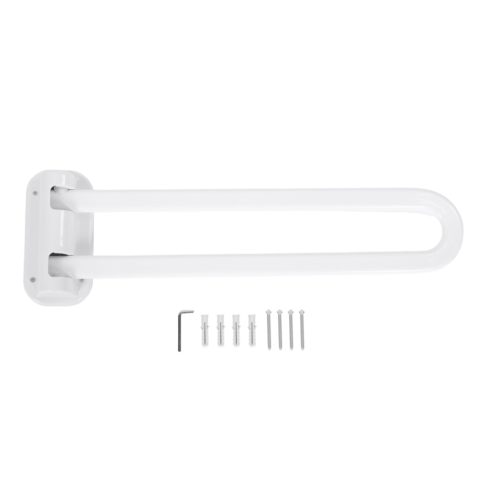 ZJchao Barra de Seguridad Abatible para Inodoro, Barra de Apoyo Plegable que Ahorra Espacio para Baños Pequeños, Altura Ajustable, Soporte Resistente para Personas Mayores y Asist