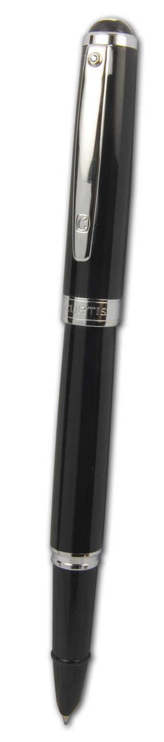 Curtis Australia Komo Diamond Fountain Pen, Black Chrome (KOMCHRBKFP)