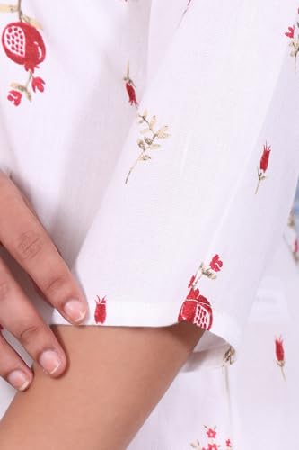 Image of W for Woman Schiffli Embroidered Straight Rayon Kurta