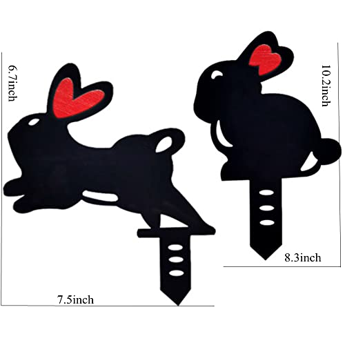 Ariskey Acrylic Animal Yard Decor, 6Pcs Easter Bunny Silhouette Stake Bunny Shaped Garden Yard Decorative Stake For Outdoor Decoration Accessories And Lawn Ornaments #TOP6
