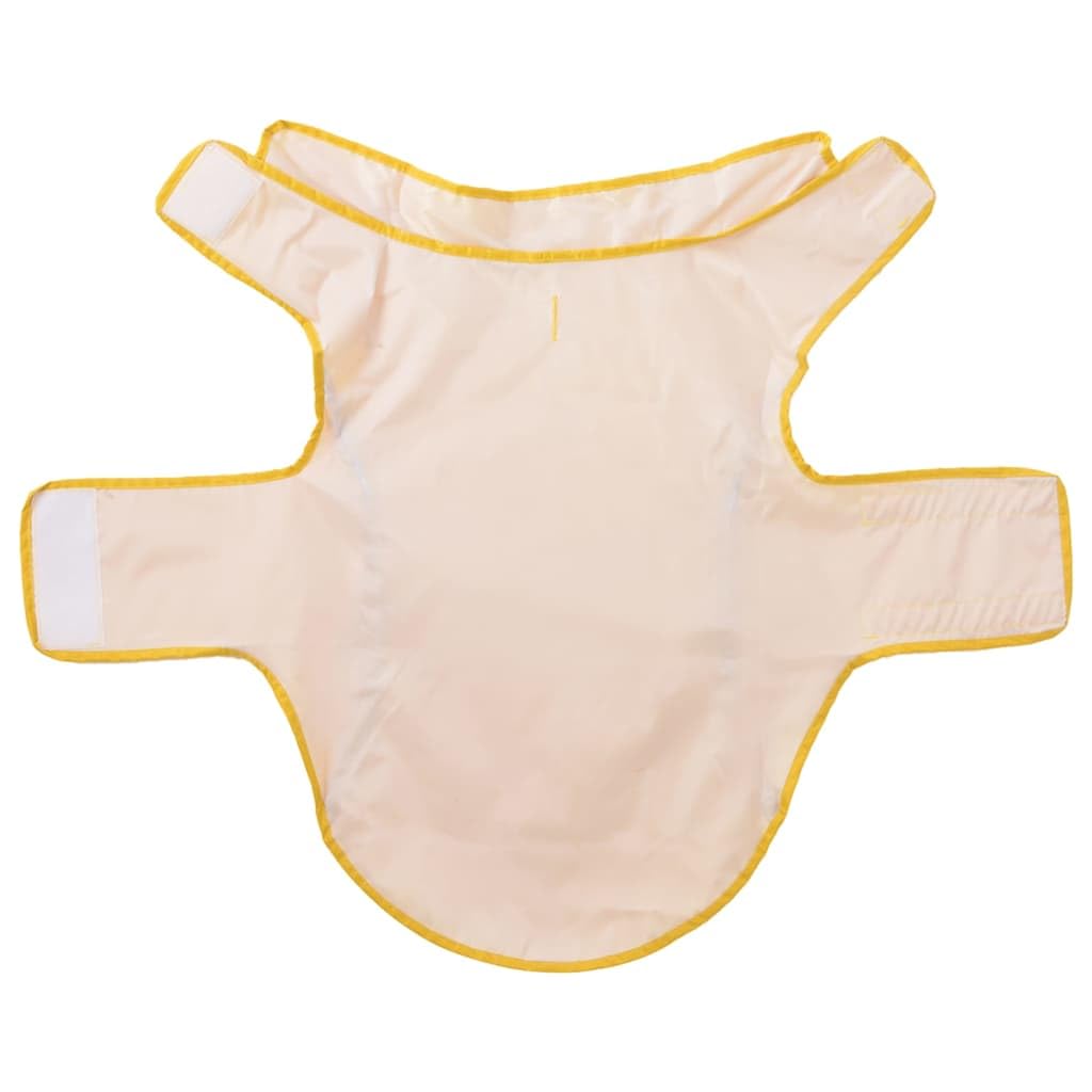 Impermeabile per cani in poliestere con strisce riflettenti, giallo, taglia L, impermeabile, antivento, traspirante, con chiusura in , per autunno, inverno, all'aperto, passeggiate, sicuro e