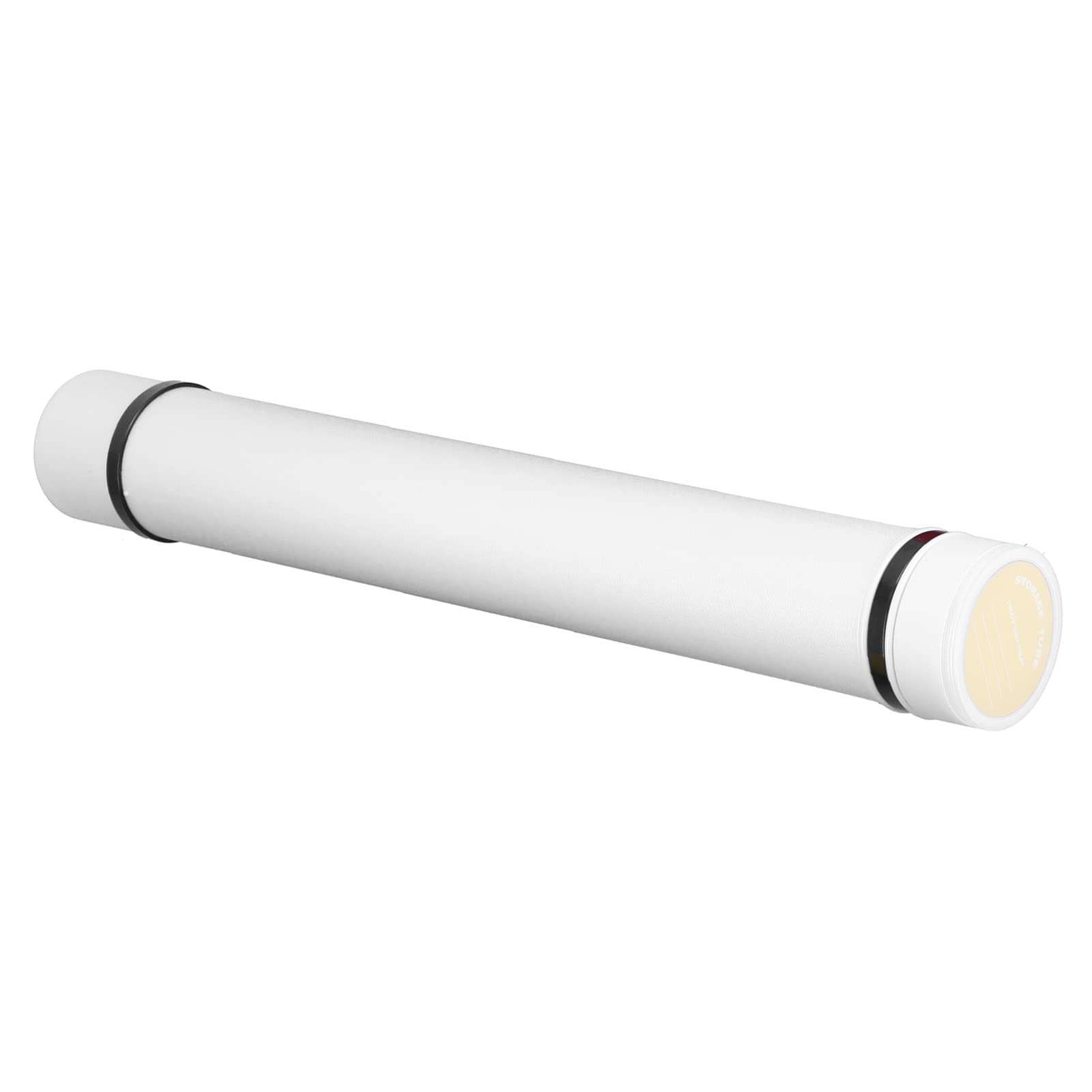Qcwwy Tube pour affiches de documents, tubes pour affiches avec sangle, matériau de extensible pour les travaux de collecte(blanche)
