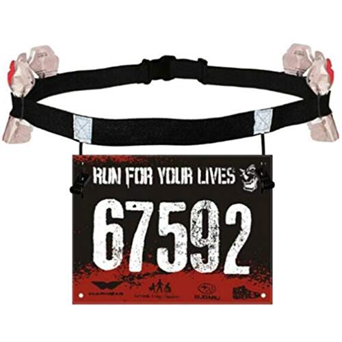 Grandiy Running Race Number Bib Belt with for Running Cycling Triathlon Marathon