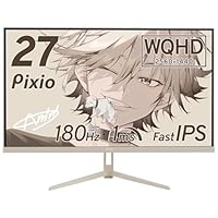 Amazon.co.jp: Pixio PX278 WAVE White Gaming Monitor, 27-Inch