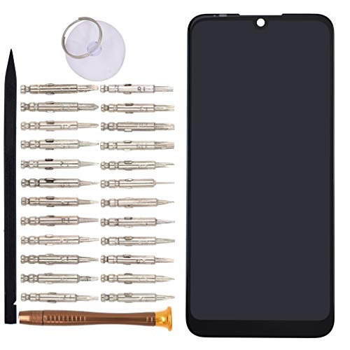 Image of Black Moto E6s Display LCD Touch Digitizer Screen with Adhesive Replacement for Motorola Moto E6 Plus