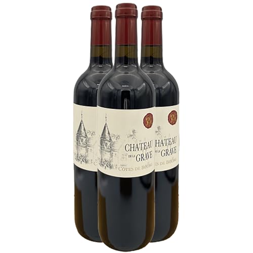 Côtes de Bourg - Rouge 2019 - Château de la Grave - Vin Rouge de Bordeaux (3x75cl) HVE