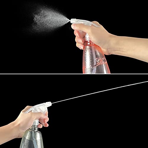 Gvolatee 3 Pack Zerstäuber Sprühflasche 500 ml, Nachfüllbar Sprühflaschen Leer, Transparent Spray Bottle, Kunststoff Sprüher Pflanzen, Professional Wassersprühflasche für Blumen, Haare, Reinigung