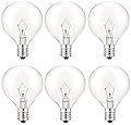 SerBion 40 Watt Light Bulbs E12 Candelabra Base 120Volt Round Light Bulb for Chandelier Table Lamp Wall Sconces Candle Lamp Wax Melter (Soft Warm White)
