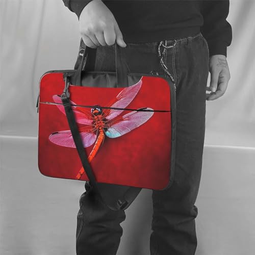 Bolsa Tote para Laptop con diseño de libélula negra miniatura 2