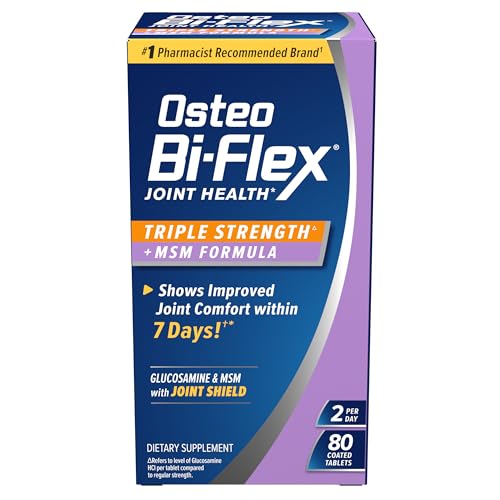 osteo bi-flex triple strength5 with msm glucosamine joint health supplement coated tablets 80 count