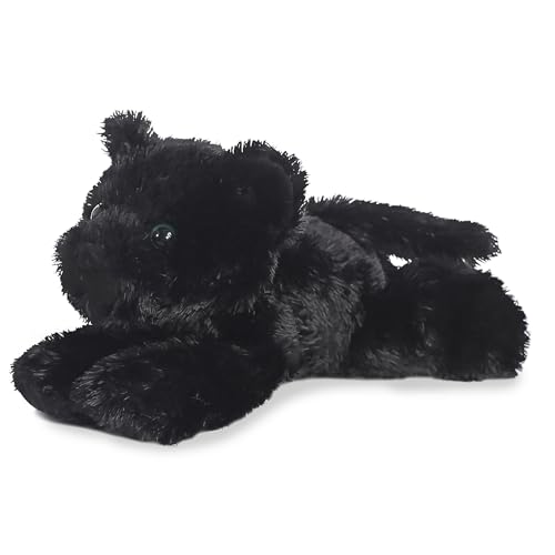 Aurora® Adorable Mini Flopsie™ Onyx™ Stuffed Animal - Mini Companions Ready for Playful Adventures - for Kids All Ages, Toddlers, Adults, and Families - Black 8 Inches