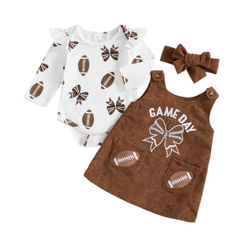 Image of Baby Girl Christmas Outfit Long Sleeve Romper Santa Baby Overall Dress Newborn Christmas Skirt Set Fall Winter Clothes
