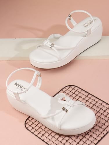 Image of SilverArrow Womens Velmora Comfortable Stylish Wedge Heel Sandals for Women Trendy Open Toe Flats