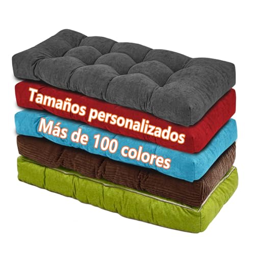 frides Cojín de Banco Tamaño Personalizado, Cojín de Banco para Interiores y Exteriores, Cojines de Banco para Cocina, Comedor, Columpios, Terrazas