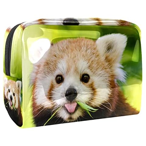 Makeup Bag for Women Small Travel Makeup Bag Makeup Case Pouch Animal Red Panda Cosmetic Bag Toiletry Bag Cover