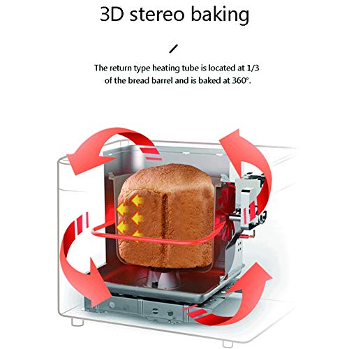 Automatische Brotmaschine, Intelligent Fast Breadmaker Touch mit LCD-Bildschirm und 18 Menüs, 1 Stunde warm halten, 18… – Bild 3