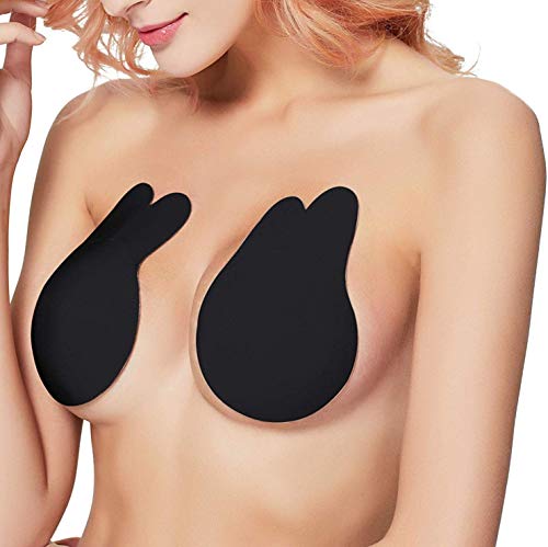 Zacca Adhesive Bra, 2 Pairs Breast Lift Tape Lift Up Invisible Bra Nippleless Covers Sticky Bras Silicone Breast Lift Pasties2