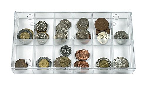 Bandeja para colección Lindner de alta transparencia y 12 huecos