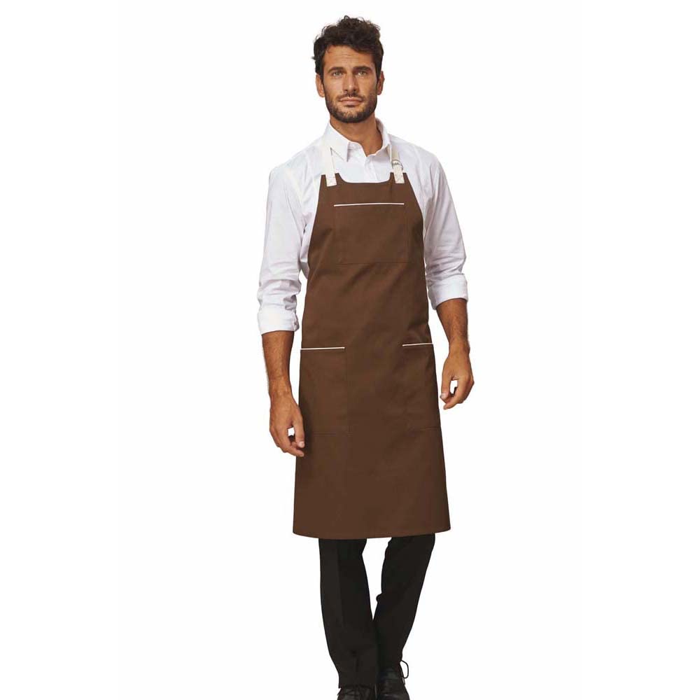 Siggi Horeca Unisex Ramon Bib Apron,Unisex,Brown,Unique