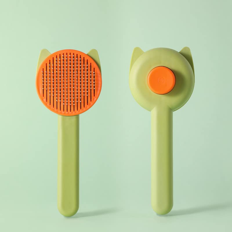 ZGJYY 2 PCS Cat Deshedding Brush - Gentle Grooming Tool for Cats, Effective Hair Removal & Massage, Safe for All Coat Types, Easy Clean Design