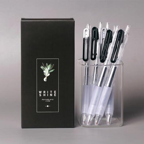 XIZE SH Bolígrafos Gel Negro 0.7 Punta Media Pack 6 miniatura 2