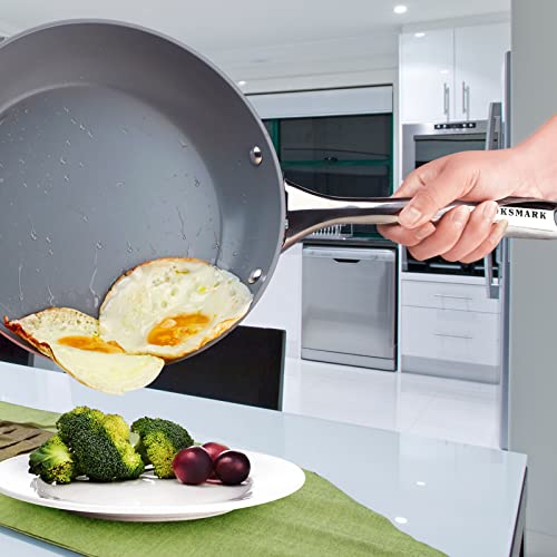 All In One Pan Diamond Nonstick Ceramic Cookware Set，10-Piece Scratch-Resistant Pots And Pans Set With Lids For Induction Cooktops Oven Suitable #TOP4