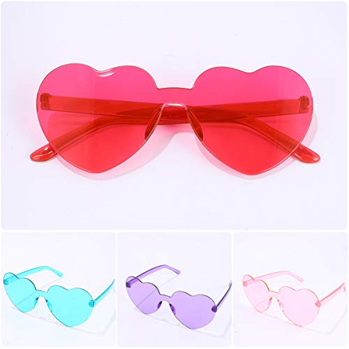 VALICLUD 4pcs Heart Shape Sunglasses for Girls Plastic Girls Sunglasses Fashion Eye Glasses Protection3