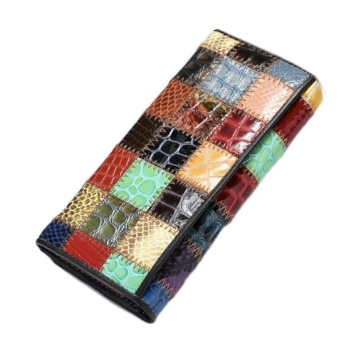 Generic Women Multicolor Wallets Genuine Leather Card Holder Organizer (Colorful, square shape, bifold, 9)