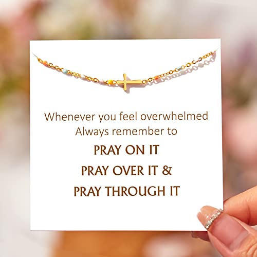 STORYJEWELLERY Cross Bracelet for Women, Religious & Christian Gifts for Women, Confirmation and Baptism Gifts, Encouragement Presents for Sister Daughter and Friend, Christian Jewelry 6
