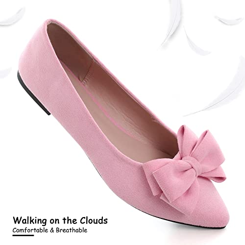 Image of Dear Time Women's Ballet Flats Dress Ballet Shoes Slip on for Office Work Comfortable Shoes