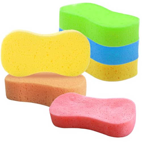 6 Piezas Esponjas Coche Jumbo, Grandes Esponjas para Limpieza Coches, Grandes Esponja para Coches Antiarañazos, Esponja Grande para Coches, Esponjase Grande Coche Sin Arañazos, para Moto, Barco