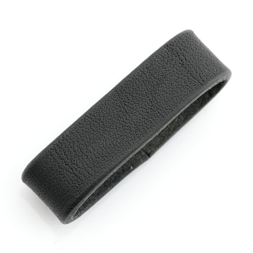 CRAFTMEMORE Leather Belt Loop Keeper, Genuine Full Grain Leather Replacement Strap Holder (Black, 1 1/2 Inch)