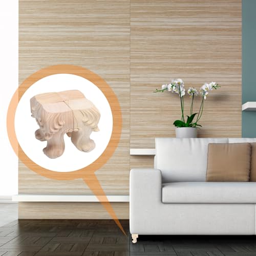 Patas de madera maciza para sofá estables para evitar movimientos 7