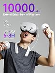 JSAUX Battery Pack for Meta Quest 3S/3/2, 10000mAh PD Fast Charger Battery Pack (Extra 4-6 H Playtime), VR Extend Power Accessories, Compatible with Oculus Quest 3/2/3S/Pro | Extra 4-6H Playtime PD Fast Charger Compatible with Meta Quest 3, Meta Ques