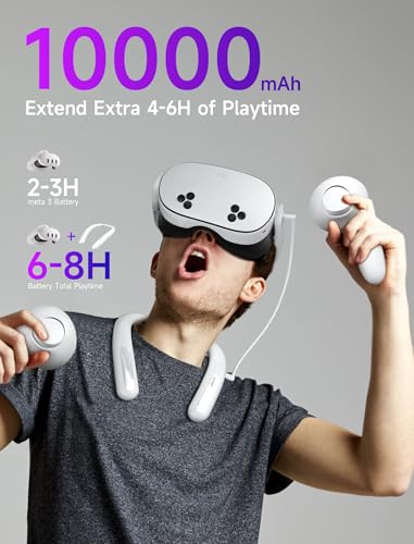 image for JSAUX Battery Pack for Meta Quest 3S/3/2, 10000mAh PD Fast Charger Bat
